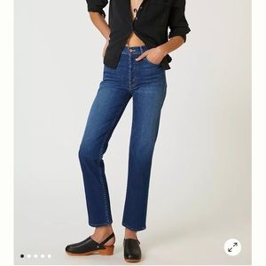 Mother Tomcat High Rise Straight Jeans